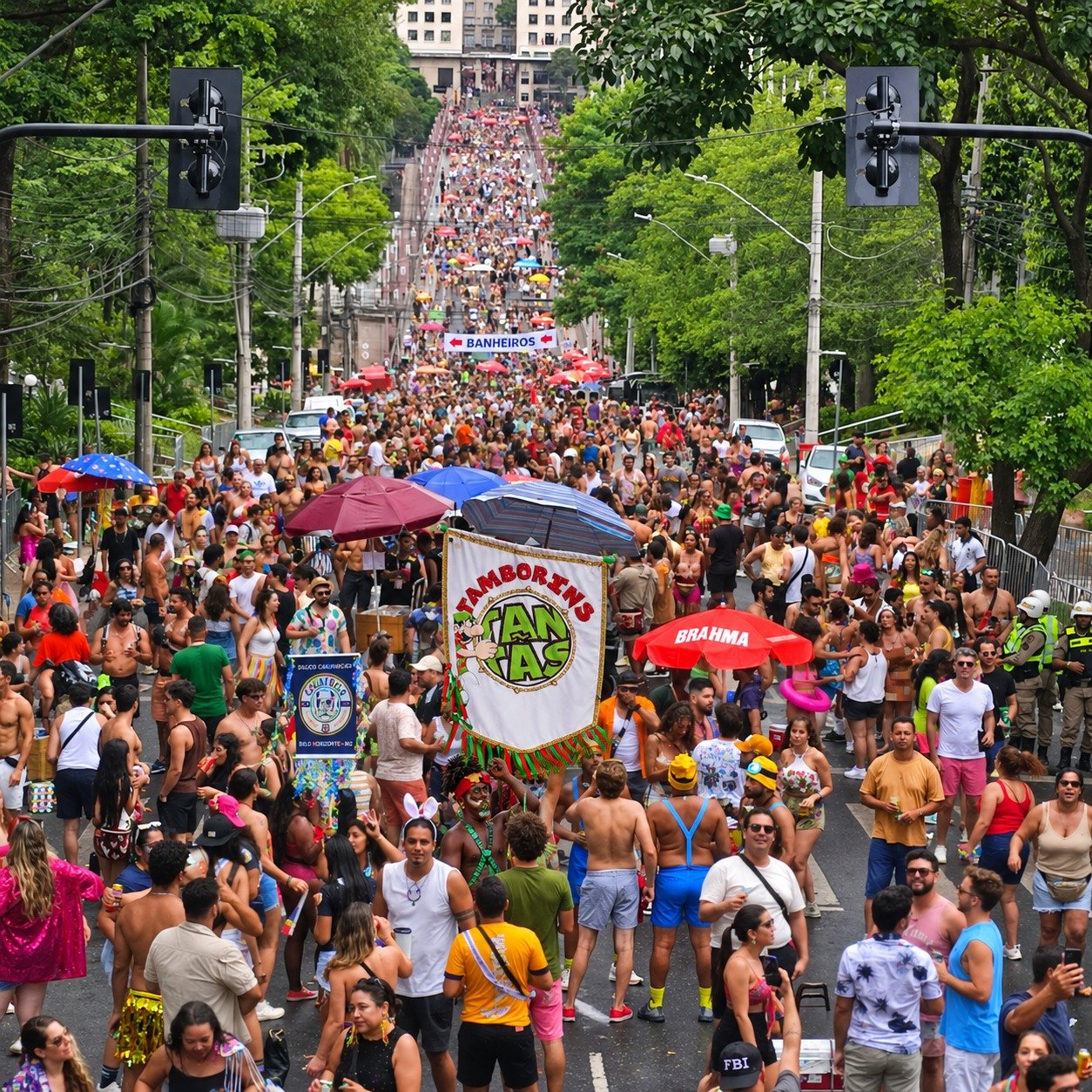 Desfile do Bloco Tamborins Tantãs no Carnaval de Belo Horizonte